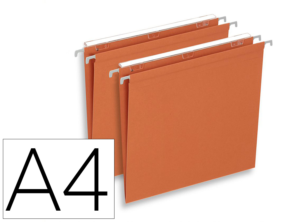 Elba Ref:400043845 ELBA Lot de 5 dossiers suspendus fond V kraft assortis 